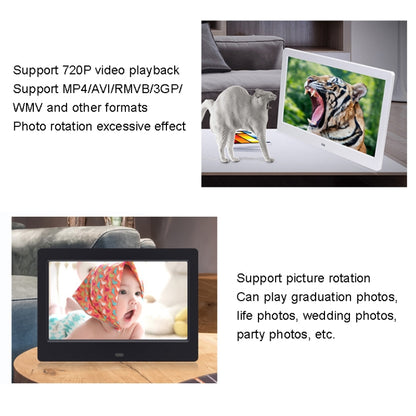 DPF-706-2.4G 7 inch Digital Photo Frame LED Wall Mounted Advertising Machine, Plug:UK Plug(White) - 1.5-7.0 inch by PMC Jewellery | Online Shopping South Africa | PMC Jewellery | Buy Now Pay Later Mobicred