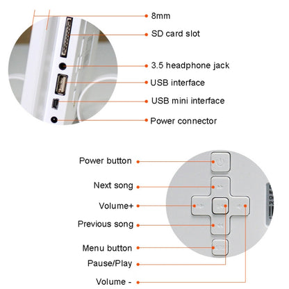 DPF-106 10.1 inch Digital Photo Frame LED Video Advertising Machine, Plug:US Plug(White) - 11 inch Below by PMC Jewellery | Online Shopping South Africa | PMC Jewellery | Buy Now Pay Later Mobicred