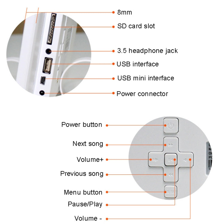 DPF-106 10.1 inch Digital Photo Frame LED Video Advertising Machine, Plug:AU Plug(White) - 11 inch Below by PMC Jewellery | Online Shopping South Africa | PMC Jewellery | Buy Now Pay Later Mobicred