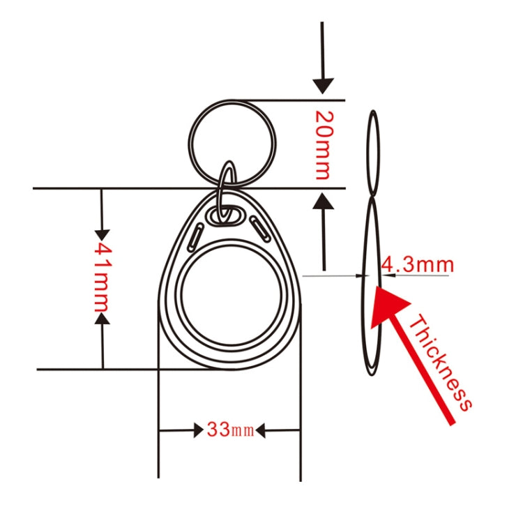 10PCS IC Access Control Card Entree Control M1 Compatibel Fudan Rfid 13.56Mhz Keyfob Sleutelhanger Tag Sleutelhanger(Blue) - Access Card by PMC Jewellery | Online Shopping South Africa | PMC Jewellery | Buy Now Pay Later Mobicred