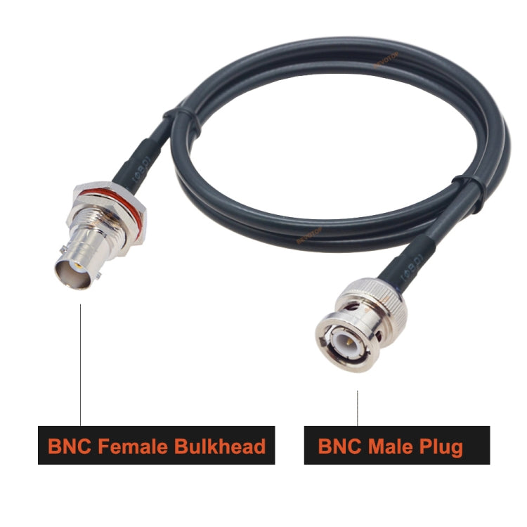 BNC Female With Waterproof Circle To BNC Male RG58 Coaxial Adapter Cable, Cable Length:10m - Connectors by PMC Jewellery | Online Shopping South Africa | PMC Jewellery | Buy Now Pay Later Mobicred