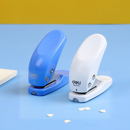 Deli Mini Small Hole Punch Single Circular Hole Punch Machine Manual Hole Punch, Size: 6x5.5cm, Random Color Delivery - Binding Supplies by Deli | Online Shopping South Africa | PMC Jewellery