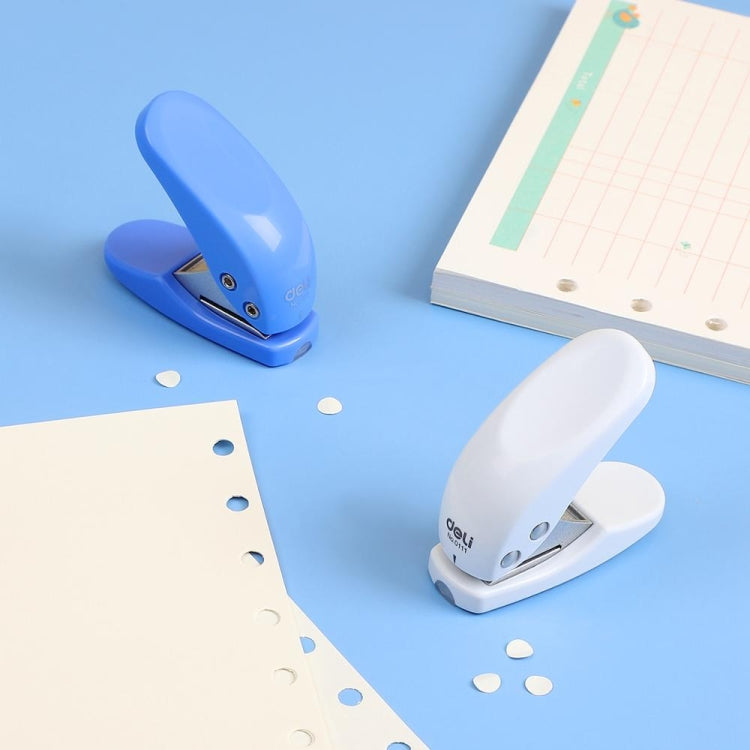 Deli Mini Small Hole Punch Single Circular Hole Punch Machine Manual Hole Punch, Size: 6x5.5cm, Random Color Delivery - Binding Supplies by Deli | Online Shopping South Africa | PMC Jewellery