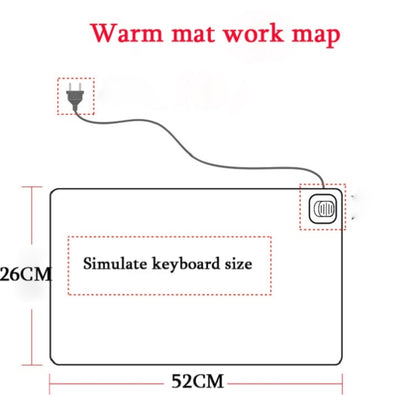 220V Electric Hot Plate Writing Desk Warm Table Mat Blanket Office Mouse Heating Warm Computer Hand Warmer Desktop Heating Plate, Color:Brown Big Size, CN Plug - Mouse Pads by PMC Jewellery | Online Shopping South Africa | PMC Jewellery | Buy Now Pay Later Mobicred