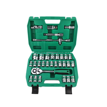 TUOSEN 32 In 1 Sleeve Combination Tool Auto Repair Tool Casing Wrench Set, Style:Green Belt - Hand Tool Sets by PMC Jewellery | Online Shopping South Africa | PMC Jewellery | Buy Now Pay Later Mobicred