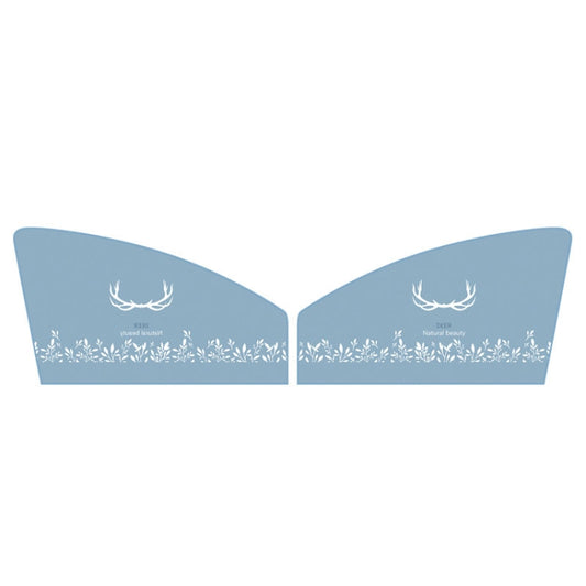 1 Pair Car Window Magnet Sunshade Curtain Heat Insulation Sun Block(Antlers) - Sound & Heat Insulation Cotton by PMC Jewellery | Online Shopping South Africa | PMC Jewellery | Buy Now Pay Later Mobicred