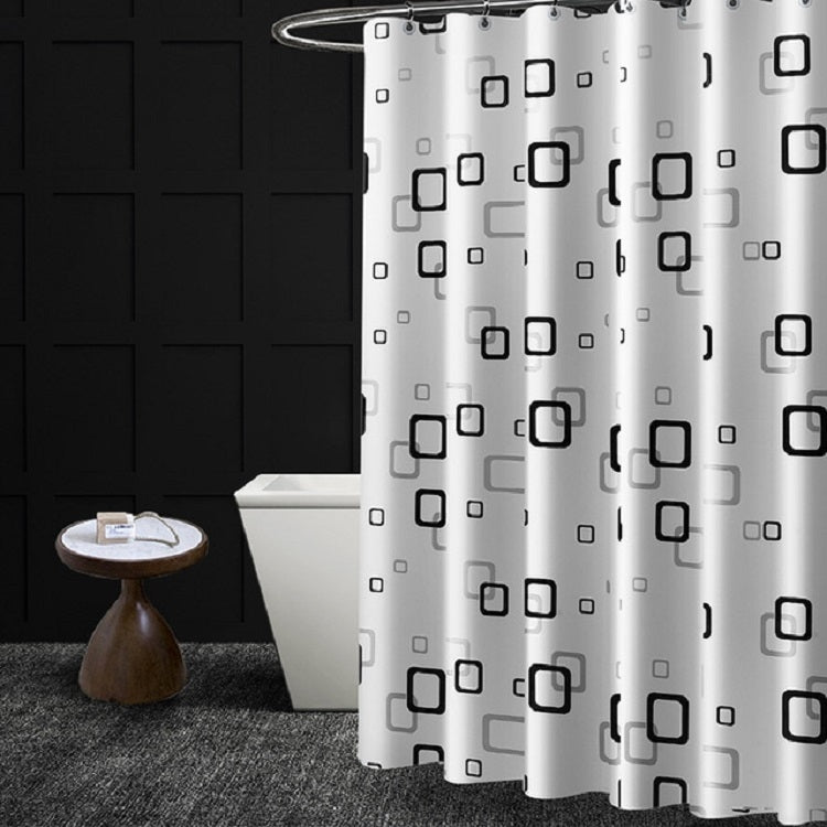 Bathroom Thick Waterproof Shower Curtain, Size:180X220cm, Style:with Copper Buckle - Curtains by PMC Jewellery | Online Shopping South Africa | PMC Jewellery