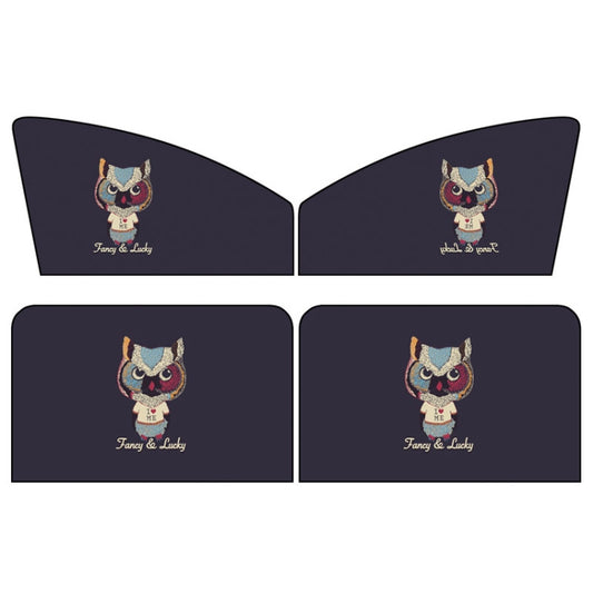 4 PCS / Set Car Window Magnet Sunshade Curtain Heat Insulation Sun Block(Catman) - Sound & Heat Insulation Cotton by PMC Jewellery | Online Shopping South Africa | PMC Jewellery | Buy Now Pay Later Mobicred