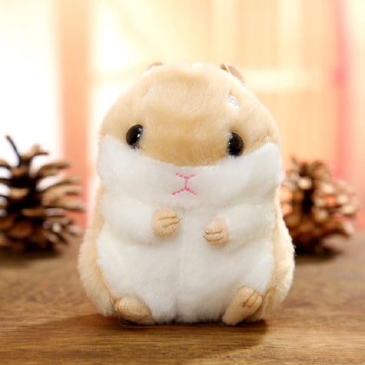 Cute Hamster Keychain Bag Pendant Plush Doll(Light Brown) - Key Rings by PMC Jewellery | Online Shopping South Africa | PMC Jewellery