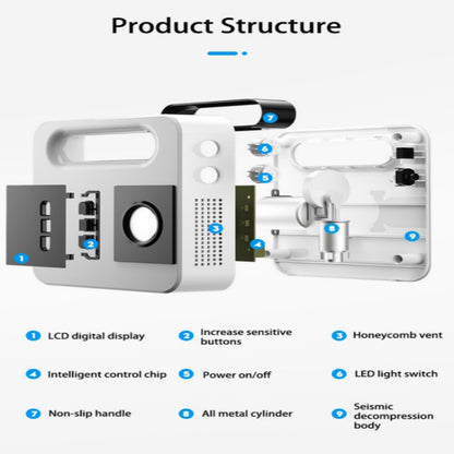 12V Car Air Pump Car Portable Tire Electric Pump, Style:Digital Version (White) - Inflatable Pump by PMC Jewellery | Online Shopping South Africa | PMC Jewellery