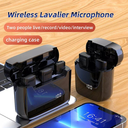 S13 Dual Microphone 8 Pin Interface Wireless Lavalier Noise Canceling Microphone with Charging Case - Microphone by PMC Jewellery | Online Shopping South Africa | PMC Jewellery | Buy Now Pay Later Mobicred