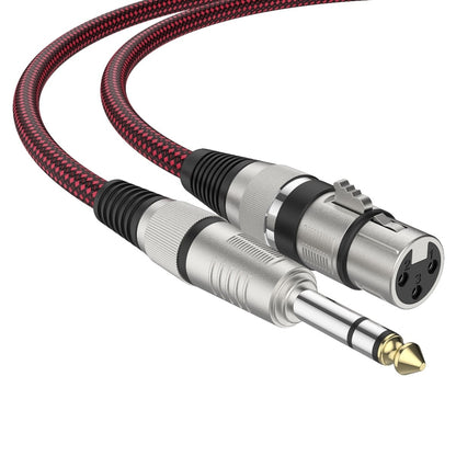 10m Red and Black Net TRS 6.35mm Male To Caron Female Microphone XLR Balance Cable - Microphone Audio Cable & Connector by PMC Jewellery | Online Shopping South Africa | PMC Jewellery | Buy Now Pay Later Mobicred