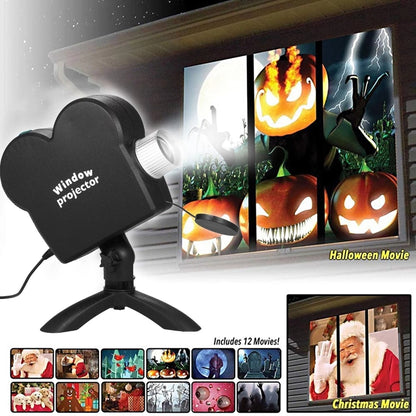 Christmas Halloween Laser Projector Mini Window Home Theater Projector, Plug Type:US Plug - Mini Projector by PMC Jewellery | Online Shopping South Africa | PMC Jewellery | Buy Now Pay Later Mobicred