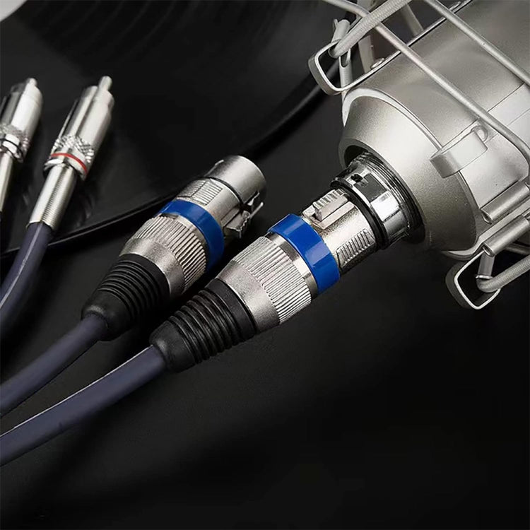 2RCA Male 2XLR Caron Female Speaker Audio Balance Cable, Length:20m - Microphone Audio Cable & Connector by PMC Jewellery | Online Shopping South Africa | PMC Jewellery | Buy Now Pay Later Mobicred