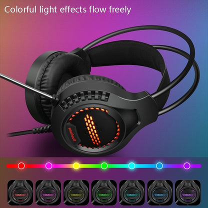 Smailwolf AK3 3.5mm Double Plug Version Game Wired Luminous Desktop Computer Headset(Pink) - Multimedia Headset by AK3 | Online Shopping South Africa | PMC Jewellery | Buy Now Pay Later Mobicred