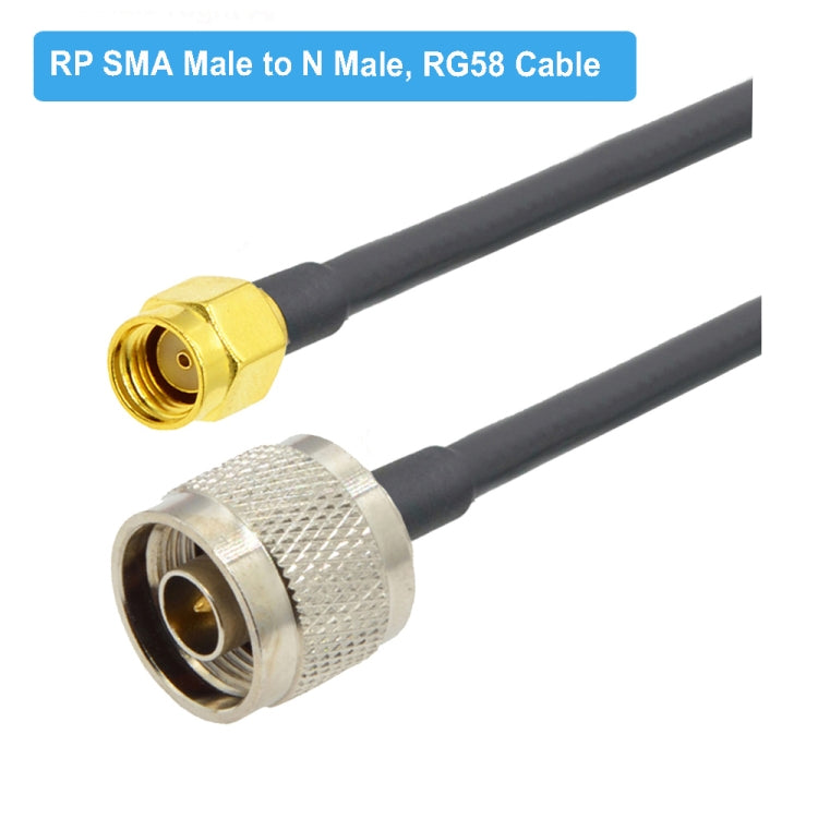 RP-SMA Male to N Male RG58 Coaxial Adapter Cable, Cable Length:10m - Connectors by PMC Jewellery | Online Shopping South Africa | PMC Jewellery | Buy Now Pay Later Mobicred