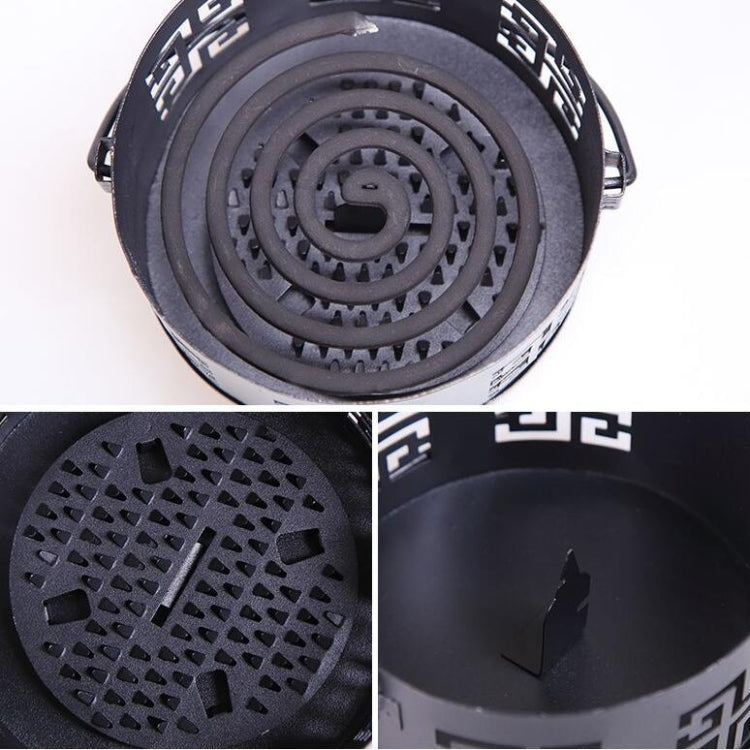 Creative Classical Fireproof Household Mosquito-Resistance Incense Tray Mosquito-repellent Incense Holder with Cover(Black) - Mosquito Coil Tray by PMC Jewellery | Online Shopping South Africa | PMC Jewellery | Buy Now Pay Later Mobicred