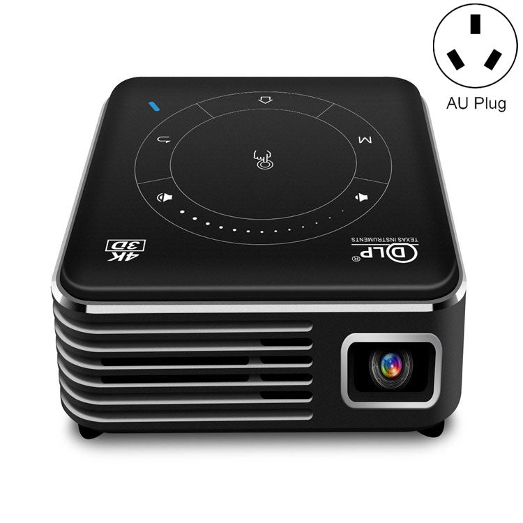 P11 4K HD DLP Mini 3D Projector 4G + 32G Smart Micro Convenient Projector, Style:AU Plug(Black) - Mini Projector by PMC Jewellery | Online Shopping South Africa | PMC Jewellery | Buy Now Pay Later Mobicred