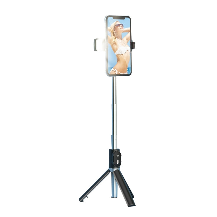 P60D Fill Light Bluetooth Mobile Phone Selfie Stick(Black) - Selfie Sticks by PMC Jewellery | Online Shopping South Africa | PMC Jewellery | Buy Now Pay Later Mobicred