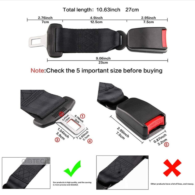 2 PCS Child And Pregnant Woman Car Seat Belt Extender, Length:36cm(Gray) - Seat Belts & Padding by PMC Jewellery | Online Shopping South Africa | PMC Jewellery | Buy Now Pay Later Mobicred