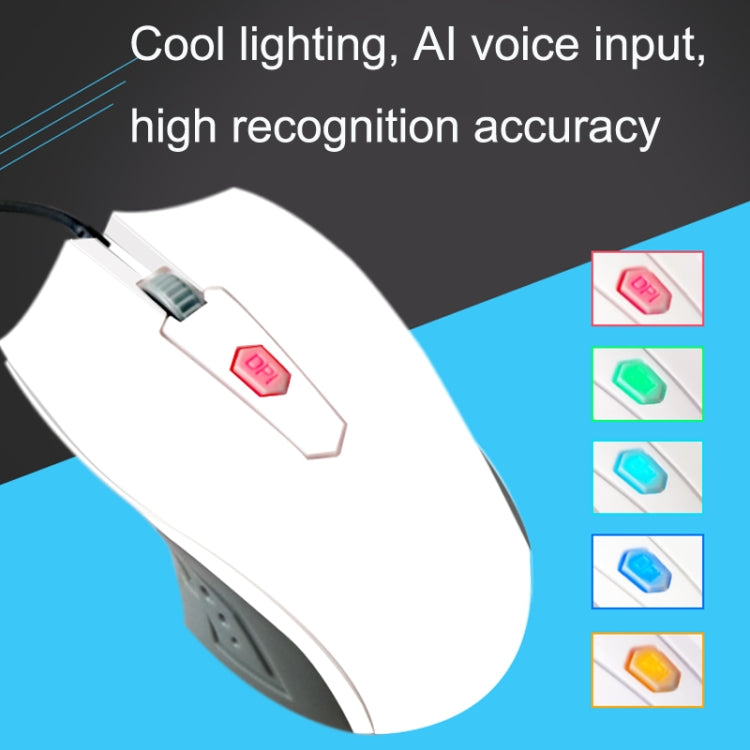 Pcsensor MOS4 4 Keys 2400DPI Game Intelligent Voice Recognition Input Mouse, Cable Length: 1.5m(Mute) - Wired Mice by Pcsensor | Online Shopping South Africa | PMC Jewellery | Buy Now Pay Later Mobicred