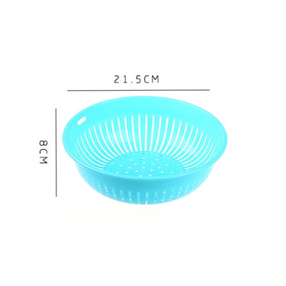 10 PCS Round Hollow Plastic Drain Basket Kitchen Fruit and Vegetable Storage Basket, Size:S(Blue) - Filters by PMC Jewellery | Online Shopping South Africa | PMC Jewellery