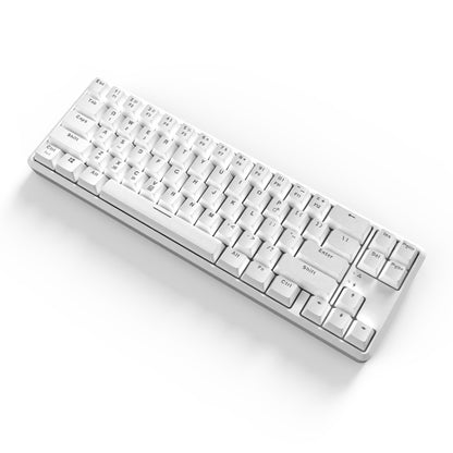 Ajazz K680T Mini USB Wired Dual-mode Charging 68-keys Laptop Bluetooth Mechanical Keyboard, Cable Length: 1.6m, Style:Black Shaft(White) - Wired Keyboard by Ajazz | Online Shopping South Africa | PMC Jewellery | Buy Now Pay Later Mobicred