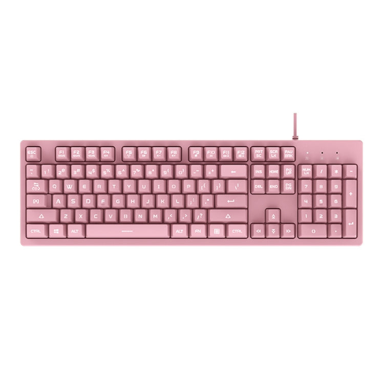 Ajazz DKS100 104 Keys Office Luminous Game Tea Axis Mechanical Keyboard, Cable Length: 1.5m(Cherry Blossom Powder) - Wired Keyboard by Ajazz | Online Shopping South Africa | PMC Jewellery | Buy Now Pay Later Mobicred