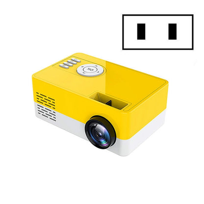 S261/J16 Home Mini HD 1080P Portable LED Projector, Support TF Card / AV / U Disk, Plug Specification:US Plug(Yellow White) - Mini Projector by PMC Jewellery | Online Shopping South Africa | PMC Jewellery | Buy Now Pay Later Mobicred