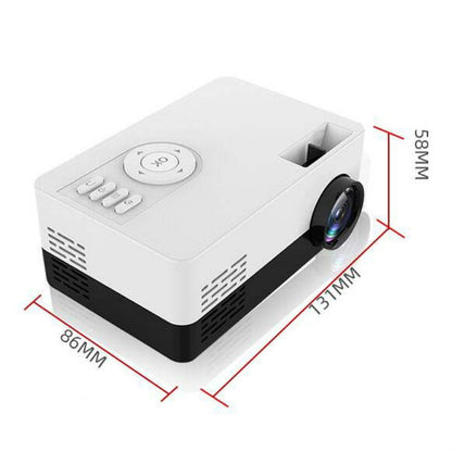 S261/J16 Home Mini HD 1080P Portable LED Projector, Support TF Card / AV / U Disk, Plug Specification:EU Plug(Yellow White) - Mini Projector by PMC Jewellery | Online Shopping South Africa | PMC Jewellery | Buy Now Pay Later Mobicred