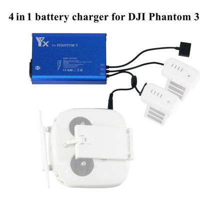 4 in 1 Parallel Power Hub Intelligent Battery Controller Charger for DJI Phantom 3 Standard SE FPV Drone, Plug Type:UK Plug -  by PMC Jewellery | Online Shopping South Africa | PMC Jewellery | Buy Now Pay Later Mobicred