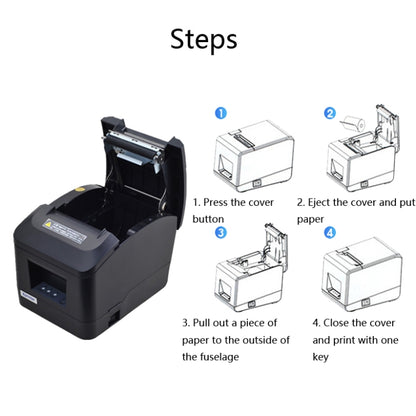 Xprinter XP-A160M Thermal Printer Catering Bill POS Cash Register Printer, Style:EU Plug(Network Port LAN) - Printer by Xprinter | Online Shopping South Africa | PMC Jewellery | Buy Now Pay Later Mobicred