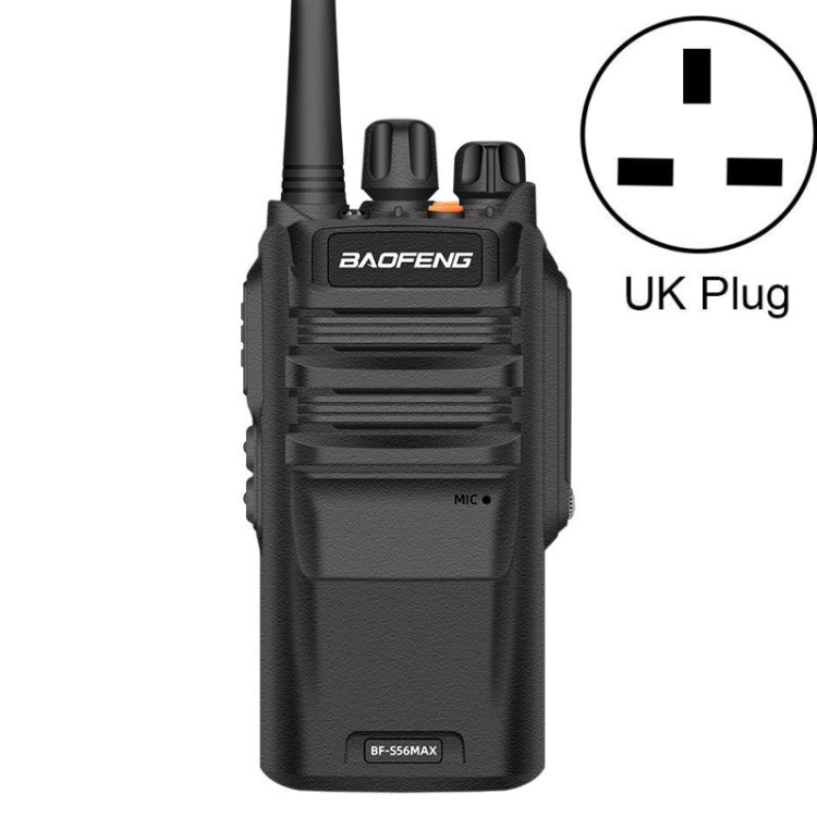 Baofeng BF-S56MAX High-power Waterproof Handheld Communication Device Walkie-talkie, Plug Specifications:UK Plug - Handheld Walkie Talkie by Baofeng | Online Shopping South Africa | PMC Jewellery | Buy Now Pay Later Mobicred