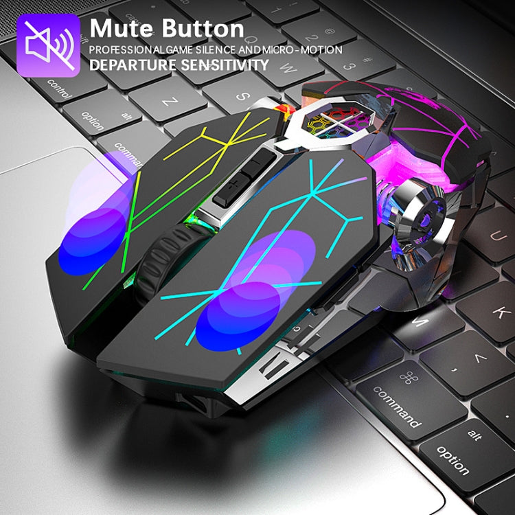 FREEDOM-WOLF X13 2400 DPI 6 Keys Wireless Charging Silent Water-cooled Luminous Mechanical Gaming Mouse(Star Black) - Wireless Mice by FREEDOM-WOLF | Online Shopping South Africa | PMC Jewellery | Buy Now Pay Later Mobicred