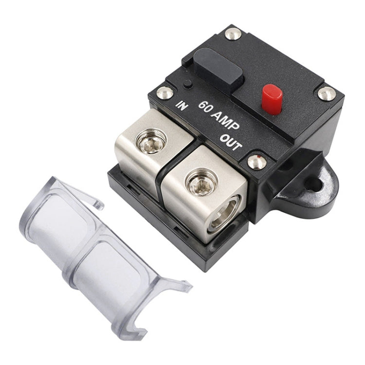 60A Auto Circuit Breaker Car Audio Fuse Holder Power Insurance Automatic Switch(Black) - Fuse by PMC Jewellery | Online Shopping South Africa | PMC Jewellery | Buy Now Pay Later Mobicred