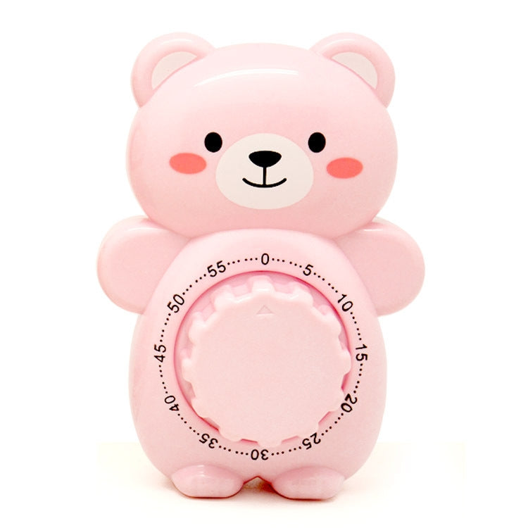 Cartoon Bear Timer Kitchen Gadget Mechanical Timer(Pink) - Digital Countdown by PMC Jewellery | Online Shopping South Africa | PMC Jewellery | Buy Now Pay Later Mobicred