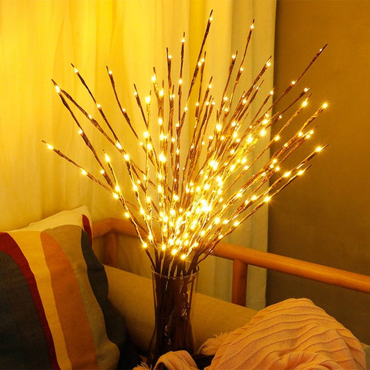 LED Willow Branch Lamp Floral Lights Holiday Home Christmas Party Garden Decoration Battery Operated Christmas Birthday Gifts(Warm White) - Christmas Decoration Lamps by PMC Jewellery | Online Shopping South Africa | PMC Jewellery