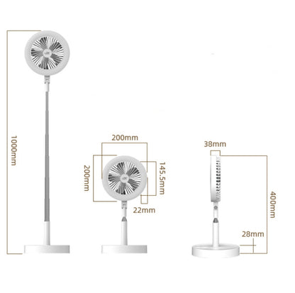 Home Fan Lamp Desktop Telescopic Floor Multi-function Rechargeable Fill Light Bracket - Selfie Light by PMC Jewellery | Online Shopping South Africa | PMC Jewellery | Buy Now Pay Later Mobicred