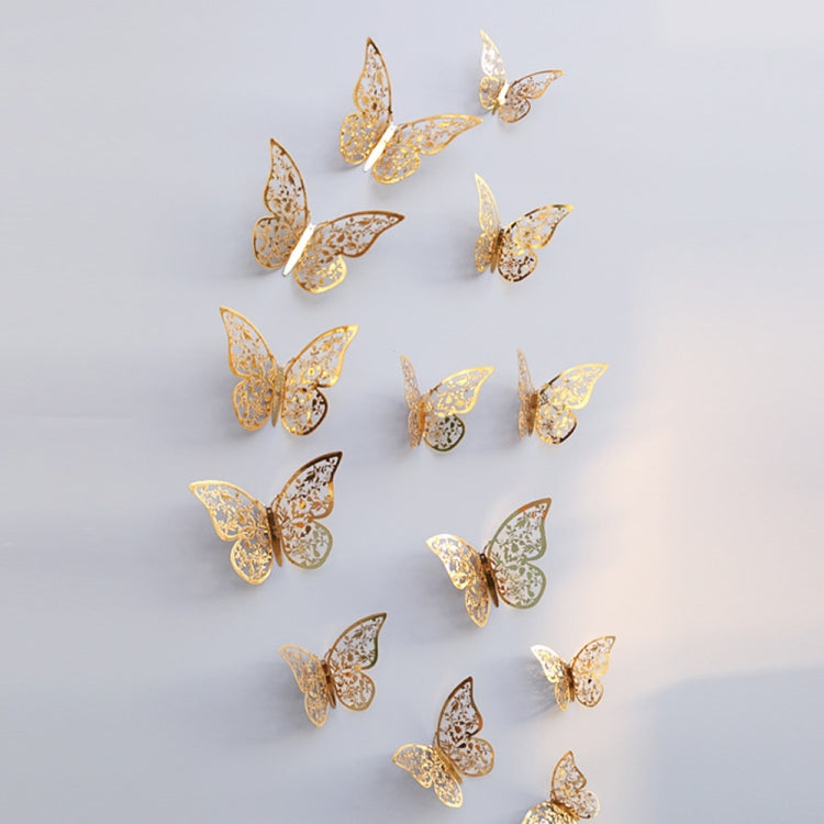 3D Wallpaper Home Decoration Hollow Butterfly Fridge Wall Stickers(Hollow Butterfly A type Silver) - Ornaments by PMC Jewellery | Online Shopping South Africa | PMC Jewellery