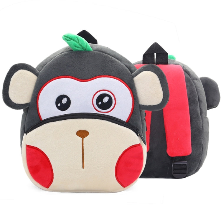 Kids 3D Animal Velvet Backpacks Children Cartoon Kindergarten Toys Gifts School Bags(Monkey) - Kids Bags by PMC Jewellery | Online Shopping South Africa | PMC Jewellery