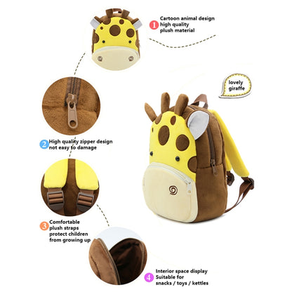 Kids 3D Animal Velvet Backpacks Children Cartoon Kindergarten Toys Gifts School Bags(Monkey) - Kids Bags by PMC Jewellery | Online Shopping South Africa | PMC Jewellery