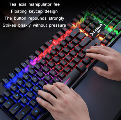 X-L SWAB GX50 Computer Manipulator Feel Wired Keyboard + Macro Programming Mouse, Color： Black Mixed Light - Wired Keyboard by X-L SWAB | Online Shopping South Africa | PMC Jewellery | Buy Now Pay Later Mobicred