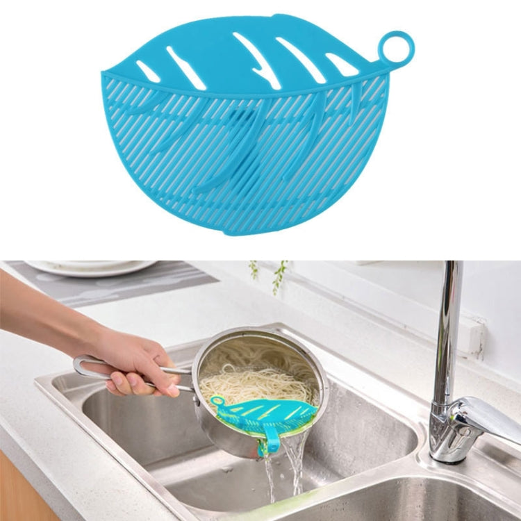 Leaf Shaped Rice Wash Gadget Noodles Beans Colanders Strainers Cleaning Tool, Size:10.5x14.5cm(Blue) - Cleaning Tools by PMC Jewellery | Online Shopping South Africa | PMC Jewellery | Buy Now Pay Later Mobicred