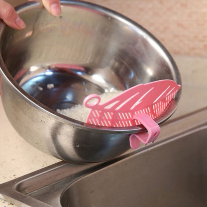 Leaf Shaped Rice Wash Gadget Noodles Beans Colanders Strainers Cleaning Tool, Size:10.5x14.5cm(Blue) - Cleaning Tools by PMC Jewellery | Online Shopping South Africa | PMC Jewellery | Buy Now Pay Later Mobicred