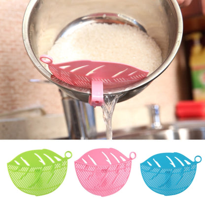 Leaf Shaped Rice Wash Gadget Noodles Beans Colanders Strainers Cleaning Tool, Size:10.5x14.5cm(Pink) - Cleaning Tools by PMC Jewellery | Online Shopping South Africa | PMC Jewellery | Buy Now Pay Later Mobicred