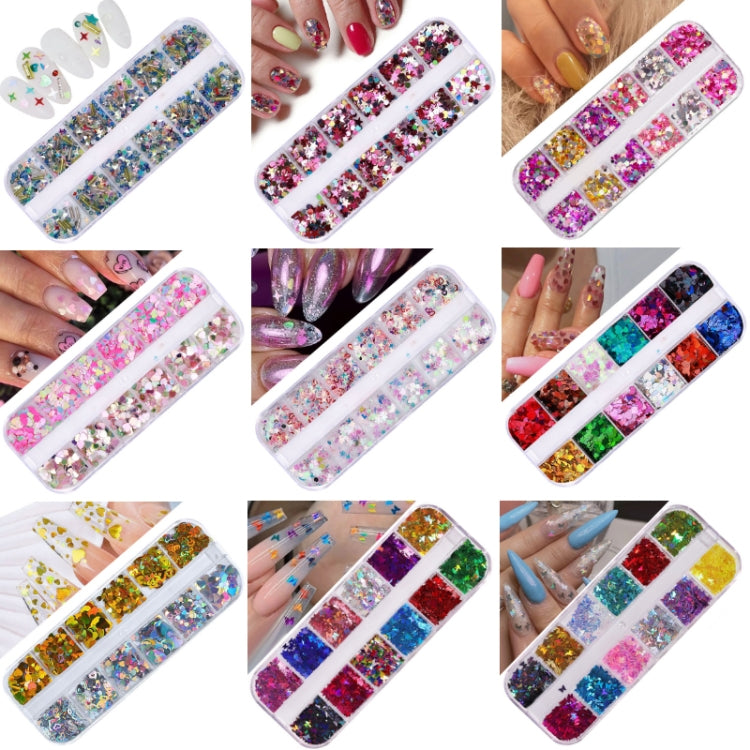 2 PCS Nail Art Butterfly Laser Symphony Sequins, Specification:02 - Nail Stickers by PMC Jewellery | Online Shopping South Africa | PMC Jewellery | Buy Now Pay Later Mobicred