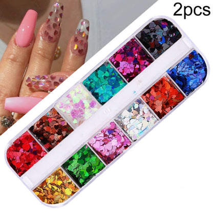 2 PCS Nail Art Butterfly Laser Symphony Sequins, Specification:06 - Nail Stickers by PMC Jewellery | Online Shopping South Africa | PMC Jewellery | Buy Now Pay Later Mobicred