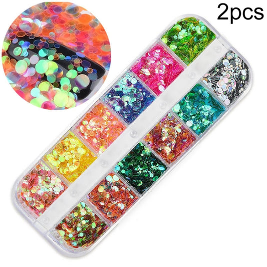 2 PCS Nail Art Butterfly Laser Symphony Sequins, Specification:26 - Nail Stickers by PMC Jewellery | Online Shopping South Africa | PMC Jewellery | Buy Now Pay Later Mobicred