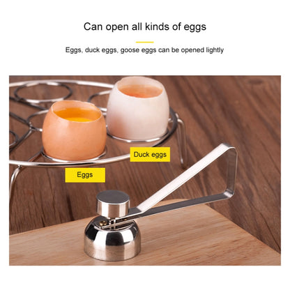 Metal Egg Scissors Egg Topper Cutter Shell Opener Stainless Steel Boiled Raw Egg Creative Kitchen Tools(Silver) - Scissors by PMC Jewellery | Online Shopping South Africa | PMC Jewellery