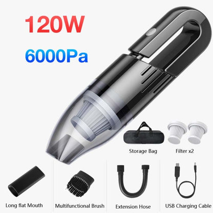 120W Car Vacuum Cleaner Car Small Mini Internal Vacuum Cleaner, Specification:Wireless, Style:With 2 PCS Filter Element+Storage Bag - Vacuum Cleaner by PMC Jewellery | Online Shopping South Africa | PMC Jewellery | Buy Now Pay Later Mobicred